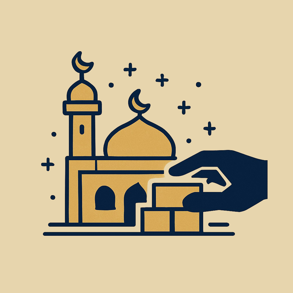 Contributes to building a real mosque